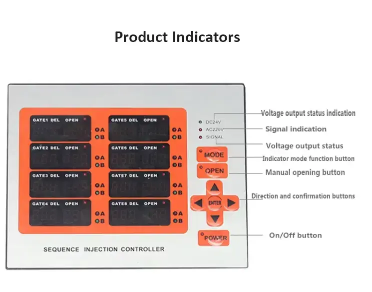 8 zone hot runner injection sequence timer controller 01